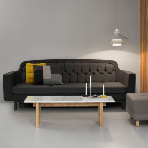 Moderner Couchtisch - SOLID - Normann Copenhagen - Esche / Marmor / rechteckig