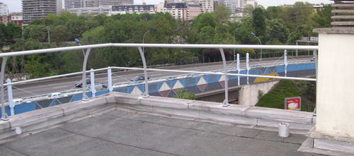 Aluminium-Geländer - GARDAL FF - Horizal - mit Stangen / für Außenbereich / für Terrasse