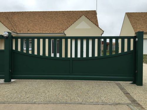 Einflügeliges Tor - CONTEMPORAIN : SAMOA - Horizal - Schiebe / Aluminium / Stab