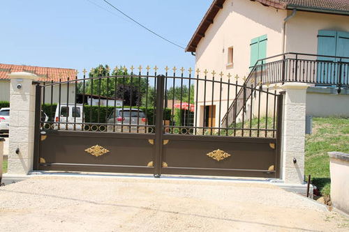 Einflügeliges Tor - TRADITION : LINAIRE - Horizal - Aluminium / Stab / motorisiert