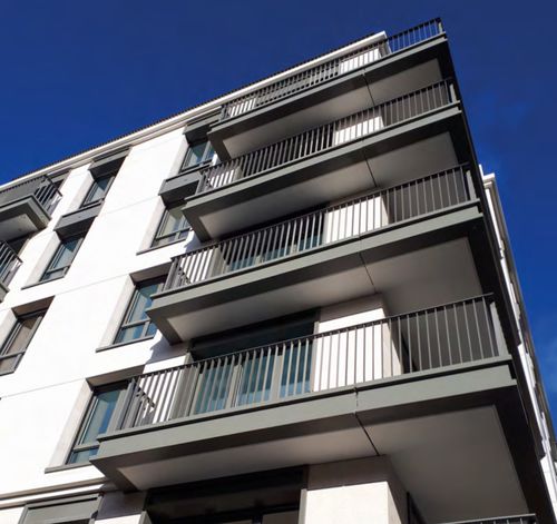 Aluminium-Geländer - MODURAL - Horizal - Stab / für Außenbereich / für Balkon