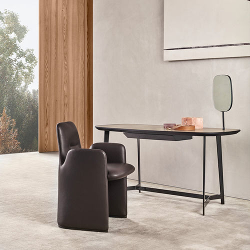 Bodenstehender Schreibtisch - MATHIEU - Poliform - modern / Massivholz / Leder