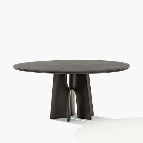 Moderner Lampentisch - VORTICE - Poliform - Marmor / Gestell aus Metall / rund