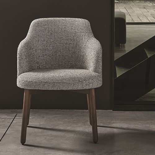 Moderner Stuhl - ABBY - Porada - für den Innenraum / Stoff / Gestell aus Metall