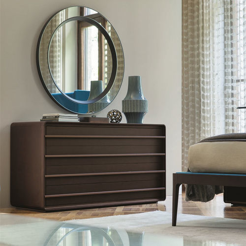 Moderne Kommode - AURA - Porada - Leder / Esche / von Marelli und Molteni