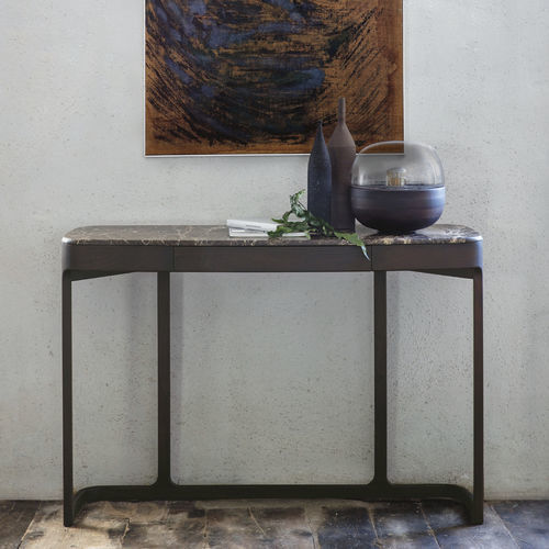 Moderner Konsolentisch - BLUSH - Porada - Marmor / Gestell aus Esche / rechteckig
