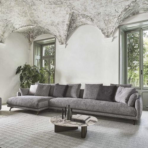 Modulsofa - ETIENNE - Porada - modern / Stoff / Leder