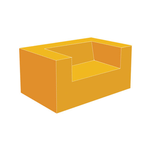 Modernes Sofa - CLUB 01 - SDC_lab - Stoff / Leder / hochdichter Schaumstoff, beschichtet