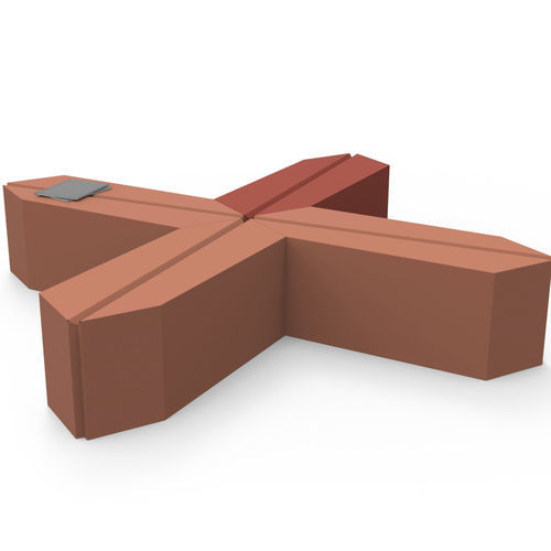 Modulare Polsterbank - LEAF LARGE - SDC_lab - modern / Stoff / Holz