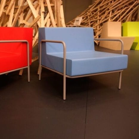 Moderner Sessel - FRAME 100 - SDC_lab - Stoff / Leder / Aluminium