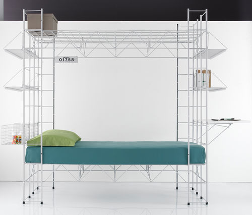 Einpersonenbett - ABITACOLO - REXITE - modern / für Kinder (Unisex) / mit Ablage