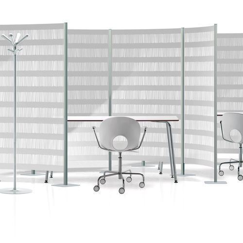 Bodenstehende Bürotrennwand - QUINTA - REXITE - Polycarbonat / Aluminium / aus lackiertem Stahl