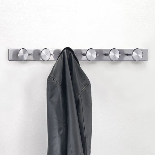 Garderobenhaken / minimalistisches Design - NOX VESTA - REXITE - gebürsteter Edelstahl / Mehrfach / für professionellen Gebrauch