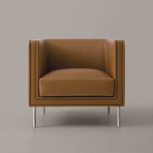 Moderner Sessel - FORREST LIGHT - Rivolta - Stoff / Leder / Buche