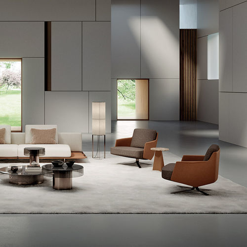 Moderner Sessel - Cecil - Rossi di Albizzate - Stoff / weiß / braun