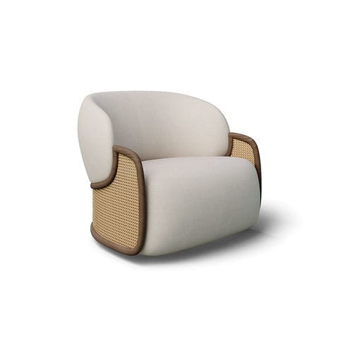 Moderner Sessel - Pola - Rossi di Albizzate - Leder / Stoff / Kordel