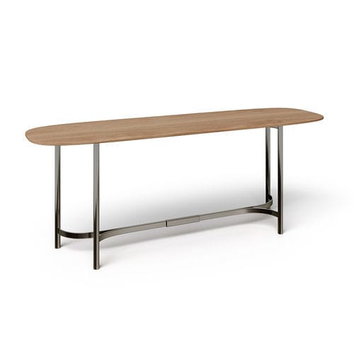 Moderner Beistelltisch - Borromeo - Rossi di Albizzate - Holz / Metall / Gestell aus Metall