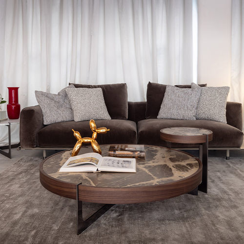Moderner Couchtisch - Fred - Rossi di Albizzate - Holz / Marmor / Gestell aus Metall