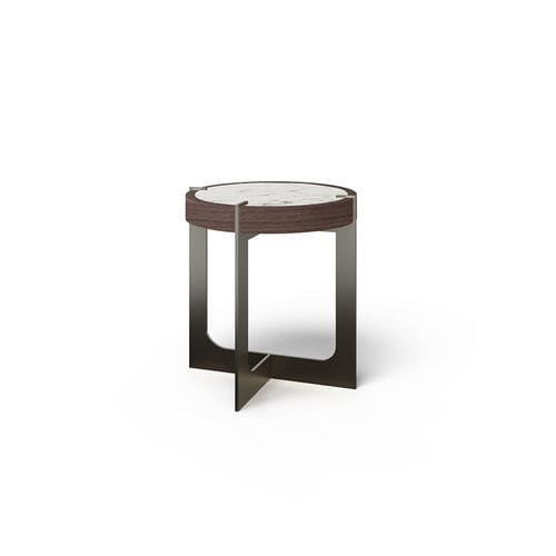 Moderner Beistelltisch - Fred - Rossi di Albizzate - Holz / Marmor / Gestell aus Metall