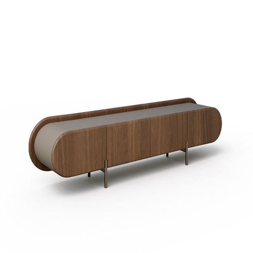 Modernes Sideboard - Capri Madia - Rossi di Albizzate - Holz / mit Regal / mit Schubladen