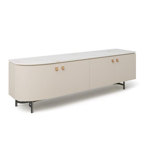 Modernes Sideboard - Diodoro Madia - Rossi di Albizzate - Metall / Holz / Marmor