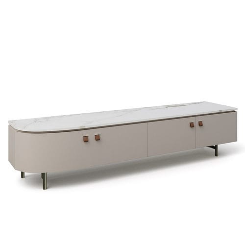 Modernes Sideboard - Diodoro Twist - Rossi di Albizzate - Metall / Holz / Marmor