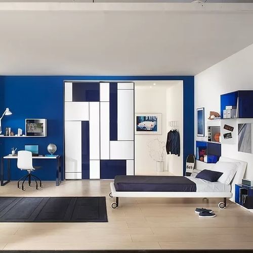 Weißes Kinderzimmer - KUBIKA - Sangiorgio Mobili - blau