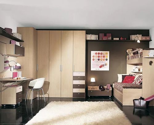 Blaues Kinderzimmer - SESAMOH - Sangiorgio Mobili - rosa / violett / Holz