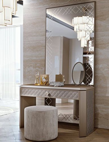 Klassischer Schminktisch - BELLAGIO - SCIC - lackiertes Glas / 1 Person
