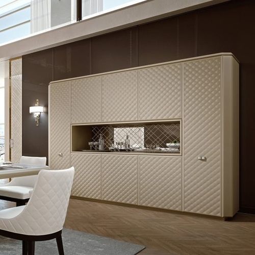 Klassischer Geschirrschrank - BELLAGIO - SCIC - lackiertes Glas