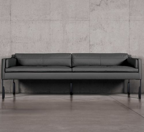 Modernes Sofa - ALTAI - Skram Furniture - Leder / grau / orange