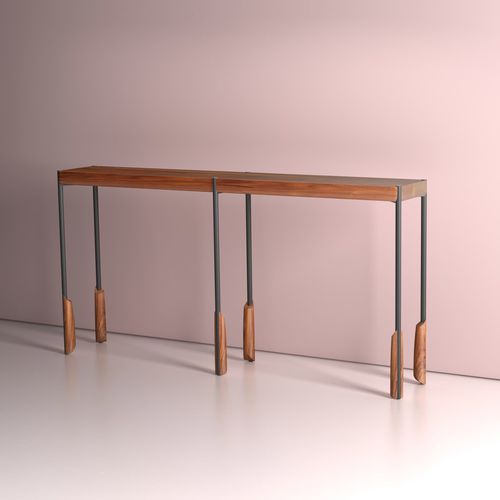 Moderner Konsolentisch - ALTAI  - Skram Furniture - Nussbaum / Esche / Gestell aus Metall