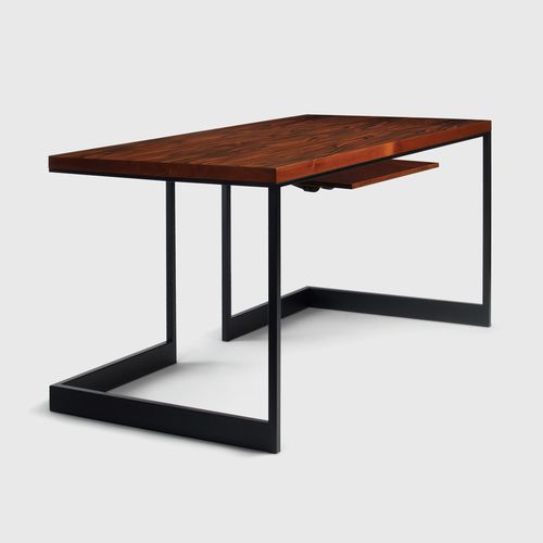 Moderner Schreibtisch - WISHBONE SLAB - Skram Furniture - Nussbaum / Esche / Rosenholz