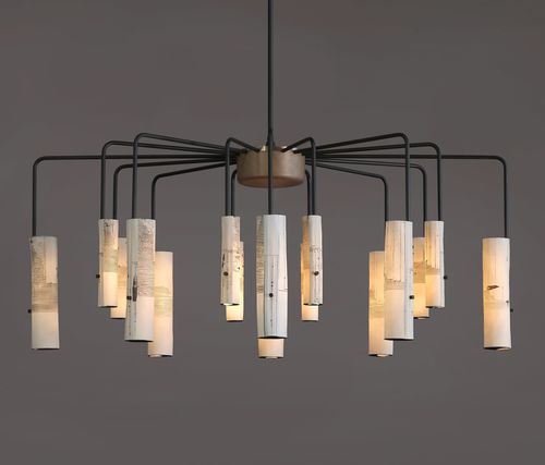 Moderner Kronleuchter - ARAK 16-ARM - Skram Furniture - Bronze / Aluminium / Porzellan