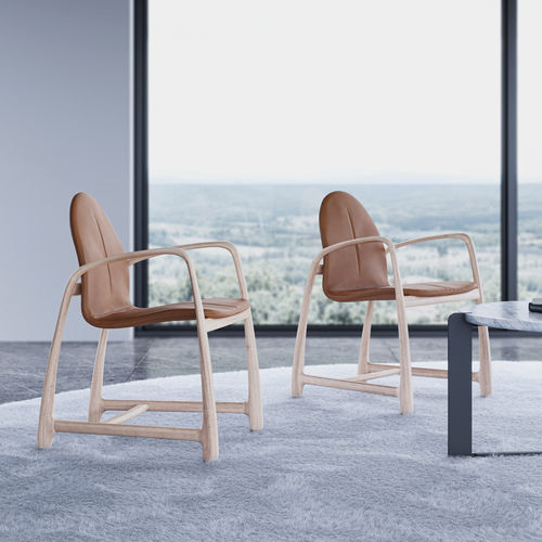 Moderner Stuhl - V4 - Skram Furniture - für den Innenraum / Stoff / Leder
