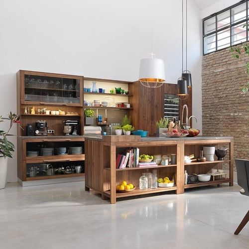 Moderne Küche - LOFT - TEAM 7 - Eiche / Nussbaum / Kirschbaum