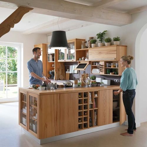 Moderne Küche - RONDO - TEAM 7 - Holz / Massivholz / Stein