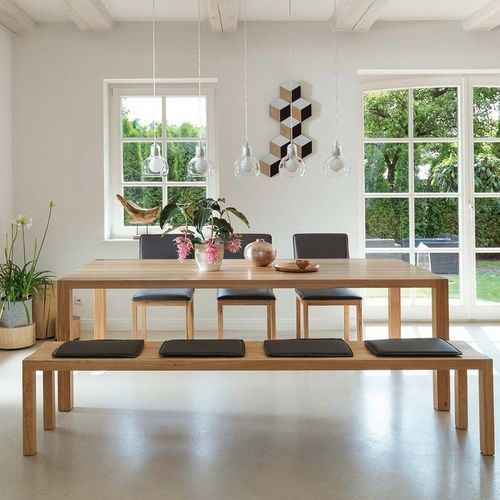 Moderner Esstisch - LOFT - TEAM 7 - Eiche / Nussbaum / Buche