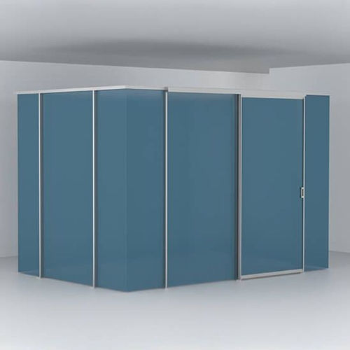 Festinstallierte Trennwand - ILTUO CANTILEVERED O - 3Form - mit Glasfront / Harz / für professionellen Einsatz