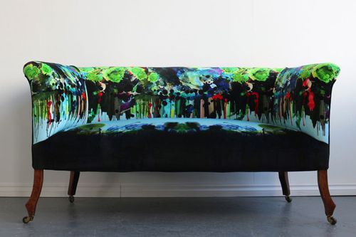 Klassisches Sofa - KALEIDO DRIPS  - Timorous Beasties - Stoff / maßgefertigt / mit Rollen
