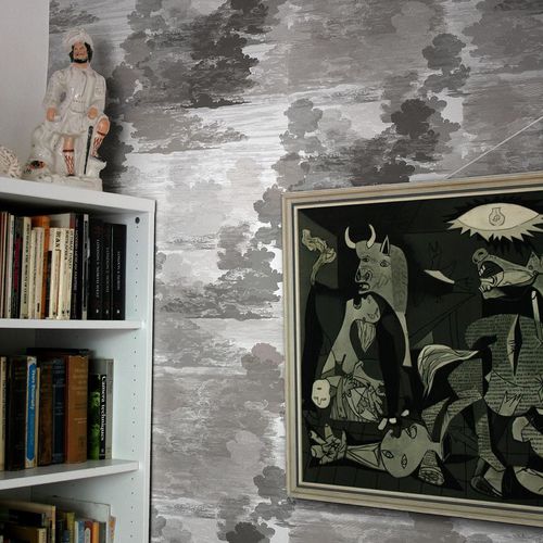 Moderne Tapete - CLOUD TOILE  - Timorous Beasties - Naturmotiv / grau / blau