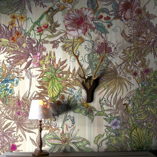 Klassische Tapete - OPERA BOTANICA - Timorous Beasties - Blumenmotiv / Vlies