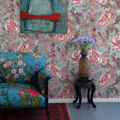 Moderne Tapete - PAPAVER - Timorous Beasties - Vlies / Blumenmotiv / Tapetenoptik