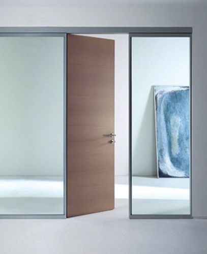 Tür für Innenbereich - Pavilion + Planus - TreP Srl - Holz / Glas / Metall