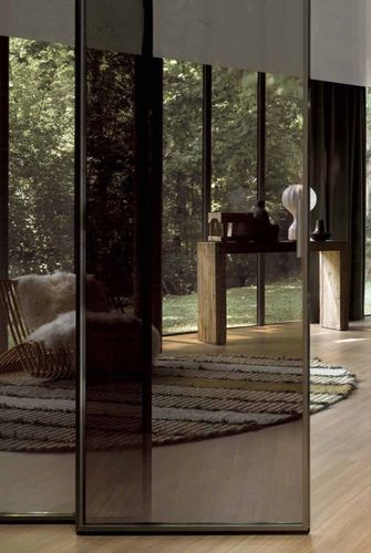 Festinstallierte Trennwand - PAVILION MINIMAL - TreP Srl - Schiebe / Holz / Kristall
