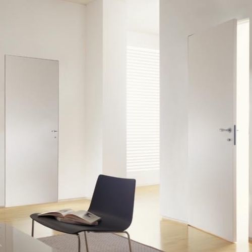 Tür für Innenbereich - Surface 50 (rasomuro) - TreP Srl - MDF / Holzfurnier / Aluminium