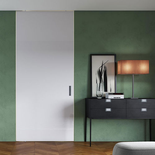 Tür für Innenbereich - Planus 6 - TreP Srl - MDF / Holzfurnier / mit seitlicher Drehachse