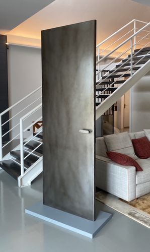 Tür für Innenbereich - Rever laccato piombo - TreP Srl - Holz / einflügelig / modern