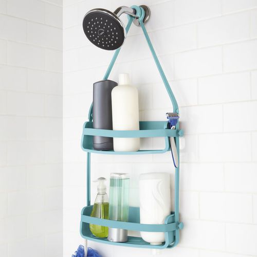 Wandmontiertes Regal - FLEX SHOWER CADDY - Umbra - modern / Kunststoff / Gummi