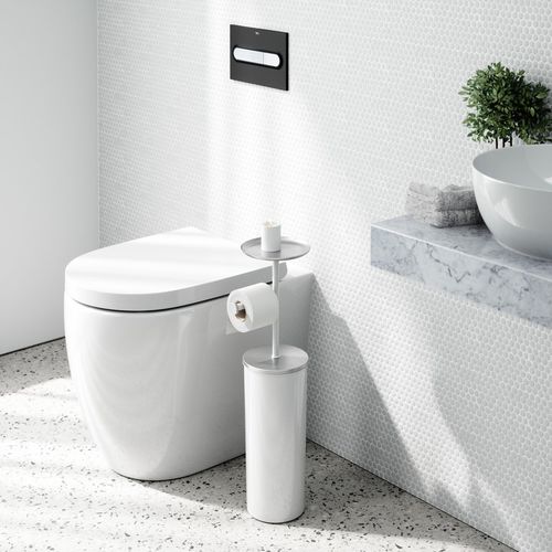 Bodenstehender WC-Rollenhalter - PORTALOO - Umbra - Chrom / für Privatgebrauch